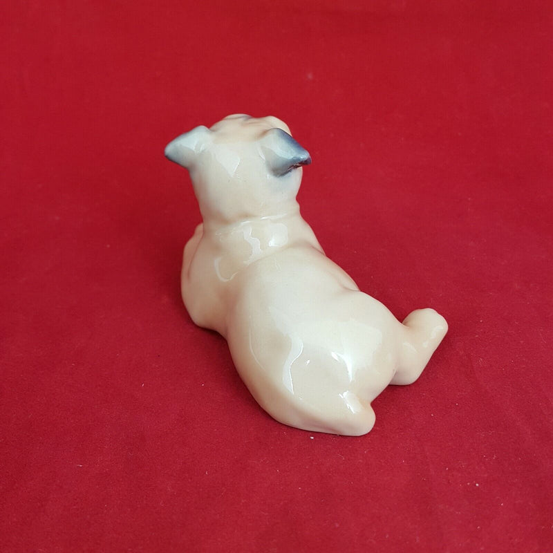 Royal Copenhagen Mini Collection Bull Dog Puppy With Bone No748 - RCH 5492