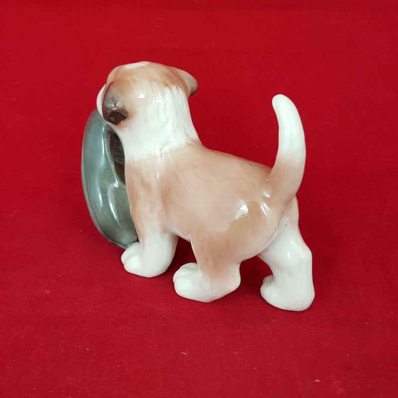 Royal Copenhagen Mini Collection St Bernard Puppy With shoe 744 - RCH 5489