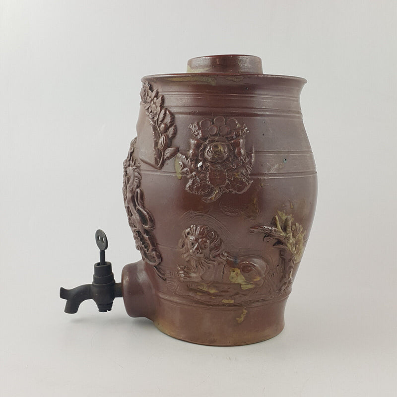 19th Century Brampton Brown Salt Glaze Stoneware Spirit Barrel - OP 3130
