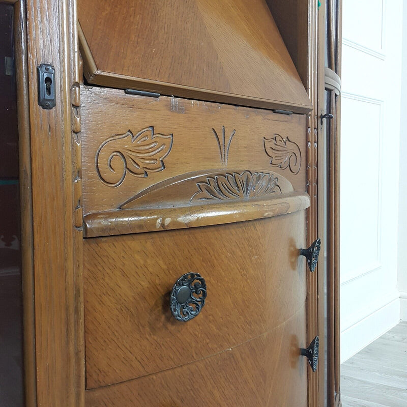 Antique Solid Wood Bureau | Cabinet | Writing Desk - F295