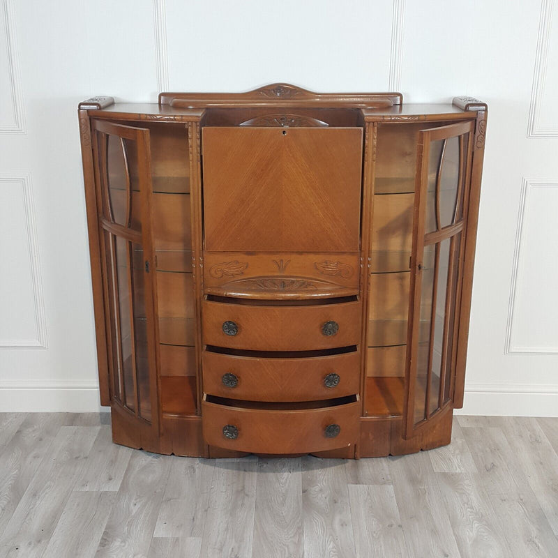 Antique Solid Wood Bureau | Cabinet | Writing Desk - F295