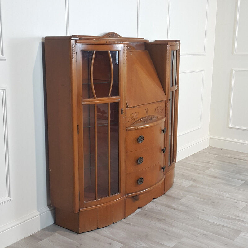 Antique Solid Wood Bureau | Cabinet | Writing Desk - F295