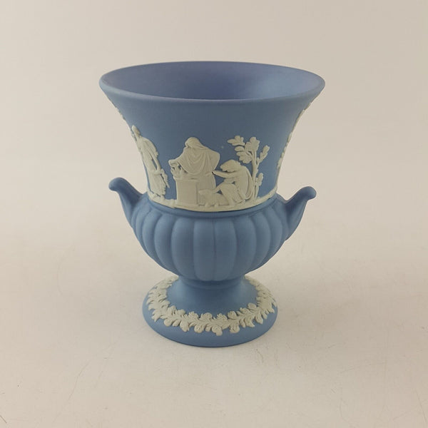 Wedgewood Blue Jasperware Urn Vase - 8545 O/A
