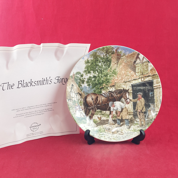 Wedgwood Plate - The Blacksmith's Forge (with CoA) - WD 3228