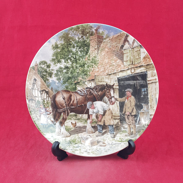 Wedgwood Plate - The Blacksmith's Forge (with CoA) - WD 3228