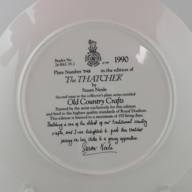 Royal Doulton Decorative Plate The Thatcher - 8598 RD