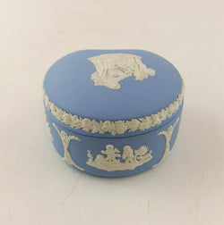 Wedgwood - Blue Jasperware Trinket Box - WD 3231