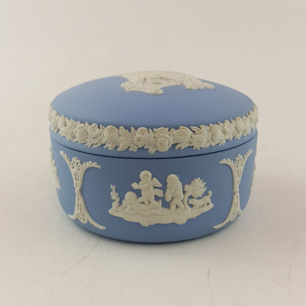 Wedgwood - Blue Jasperware Trinket Box - WD 3231