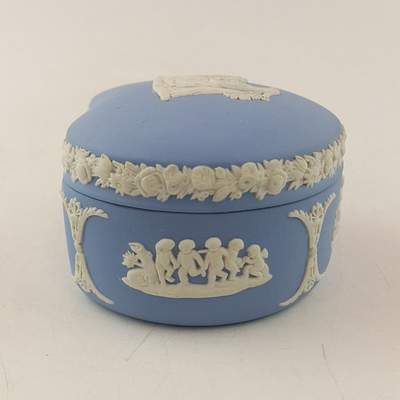 Wedgwood - Blue Jasperware Trinket Box - WD 3231