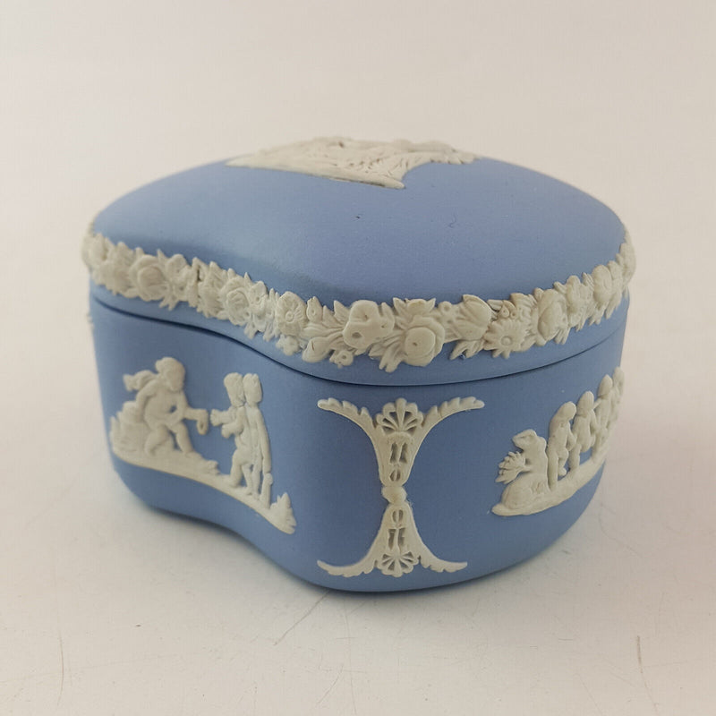 Wedgwood - Blue Jasperware Trinket Box - WD 3231