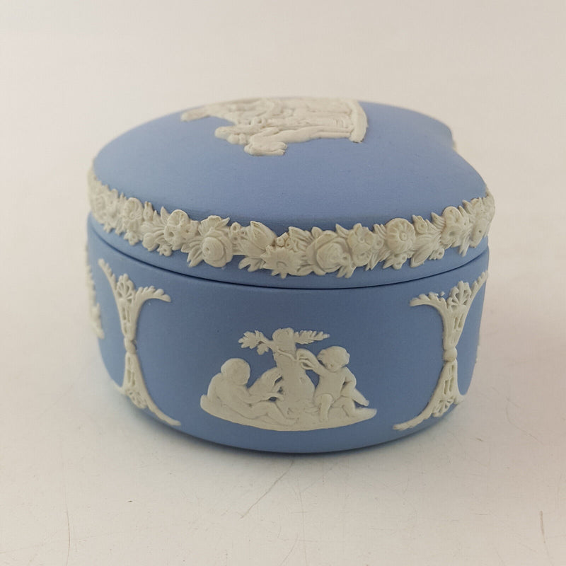 Wedgwood - Blue Jasperware Trinket Box - WD 3231