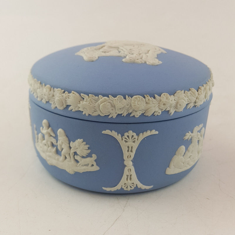 Wedgwood - Blue Jasperware Trinket Box - WD 3231